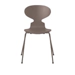 Fritz Hansen - Myran 3101 Deep Clay Färgad Ask/Brown Bronze - Matstolar - designer_arne_jacobsen - Grå - Metall/Trä