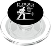 It Takes Two Hands To Blow Like This Leaf Blower PopSockets PopGrip for MagSafe