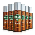 6x Brut Oud Long Lasting Deodorant Body Spray 200ml