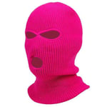 3 hål vinter varm unisex balaclava mask-färg: rosa