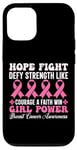 iPhone 13 Pro Cute Pink Ribbon Hope Fight Breast Cancer Awareness Girl Case