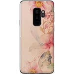 Samsung Galaxy S9+ Transparent Mobilskal Färgsprakande Blommor