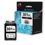 Cartouche compatible HP 301 XL noir sans niveau d'encre - 123CONSOMMABLES