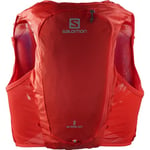 Salomon Adv Hydra Vest 8 Gilet d'hydratation Trail running Randonnée Vélo unisexe, Confort et stabilité, Accès rapide à l’hydratation, Simplicité, Rouge, L