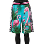 DOLCE & GABBANA x DJ KHALED Oversize Bermudas Shorts Flamingo Blue Pink 11360