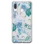 Babaco ERT GROUP mobile phone case for Samsung A40 original and officially Licensed pattern Flowers 028 optimally adapted to the shape of the mobile phone, partially transparent