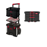 Milwaukee PACKOUT 4 Piece Set Slim Organiser + Crate +Wheeled Trolley 2+1 Draw