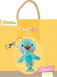 Avenue Mandarine - Ref KC048C - Mini Couz'in Keyring to Sew - Nina the Bird - Keychain Animal, Introduction to Sewing & Needlecraft, Suitable for Ages 7+