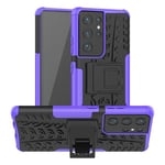 Samsung Galaxy S21 Ultra      Heavy Duty Case    Purple