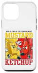 Coque pour iPhone 12 mini Graphique de combat moutarde contre ketchup King of the Condiments