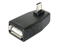 Delock - Usb-Adapter - Usb (Hun) Til Micro-Usb Type B (Han) - Usb 2.0 Otg - 90° Stikforbindelse