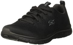 Skechers Femme Virtue Kind Favor Basket, Maille Noire avec Passepoil Noir, 35.5 EU