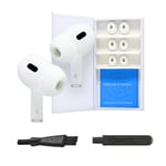 COMPLY Lot de 3 Paires de Bouchons d'oreille en Mousse de qualité supérieure compatibles avec Apple AirPods Pro Gen 1 et 2e génération Blanc Taille M