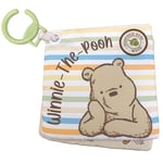 Rainbow Designs Disney Winnie the Pooh Baby Cloth Book - Touch and Feel Play & Go Square Book for Babies - Soft Baby Book with Textured Patches & Squeaky Page - Sensory Development Toys