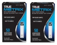 True Metrix Blood Glucose Test Strips x 50 x 2 Packs