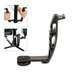 HAFOKO Aluminium L-Bracket Handle Grip with Cold Shoe for Monitors Microphones Light Compatible for DJI RS4/RS4 PRO/RS3/RS3 Pro/RS2/RSC 2/RS/RSC Crane 3 Weebill Gimbal Stabilizer Accessories