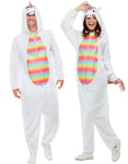 Hvitt Enhjørning Kigurumi Unisex Kostyme