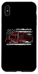 Coque pour iPhone XS Max Drapeau américain semi-conducteur 18 roues camionneur patriotique