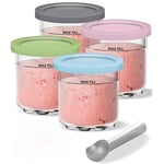 Ice Creami Pints and Lids Replacement Set 16oz Cups for  Creami NC301,3108