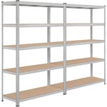 Etagère/Rayonnage de Garage Stockage Charge Lourde 5 Niveaux 180 x 120 x 45cm