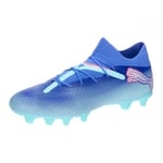 PUMA Unisex Future 7 PRO FG/AG Soccer Shoe, BLUEMAZING White-Electric Peppermint, 10 UK