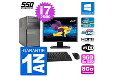 Dell Ensemble PC avec écran Pc tour dell 390 mt ecran 22" i7-2600 ram 8go ssd 960go hdmi windows 10 wifi