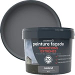 Peinture extérieure façade conditions extrêmes GoodHome gris Oakland 10L