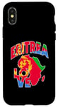 Coque pour iPhone X/XS Love Erythrée avec drapeau de l'Érythrée en Afrique Carte de la fierté érythréenne