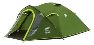 Coleman Tent Darwin 3 Plus BlackOut | Compact 3 Man Dome Tent | Special Darkened Bedroom | Lightweight Camping, Festival and Hiking Tent | 4500mm Waterproof | 3 Person | with Sewn-in Groundsheet