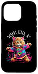 iPhone 16 Pro Desert Hills Arizona Dancing Cat Colorful Cute Kitty Design Case