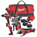 Milwaukee M18FPP7A3-503B 18v 7 Piece Fuel Power Pack - 3 x 5.0ah Batteries