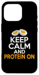 iPhone 16 Pro Keep Calm and Protein On Weight Lifting Case