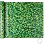 TecTake Brise Vue pour Balcon Protection visuelle | Résistant aux intempéries - diverses Couleurs et diverses Tailles au Choix (0,75 x 6 m | Motif Feuillage Vert | No. 402705)