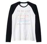 Funny Wallow In Self Pity To Do List Depression Gift Raglan Baseball Tee