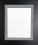 FRAMES BY POST London Picture, Photo and Poster Frame, Plastic Glass, Black with Dark Grey Mount, 50 x 70 cm Image Size A2