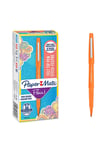 Papermate Paper Mate Flair filtspetspennor | Mediumspets (0.7mm) | Orange | 12 stycken