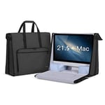 Damero Sacoche pour Le Stockage de iMac 21,5 Pouces, Sac Fourre-Tout de Transport à Bandoulière pour Apple iMac 21,5 Pouces et iMac Accessoires (Compatible avec Apple iMac 21,5 Pouces, Noir)