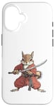 Coque pour iPhone 16 Anime Samurai Squirrel Warrior Kids