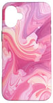 iPhone 16 Plus Swirl Pink Color Illustration Pattern Abstract Art Case