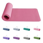 Good Nite Tapis de yoga pour entraînement, pilates, fitness pour homme et femme, antidérapant, haute densité de 10 mm, avec sangle de transport, 183 x 61 x 1 cm (Plum)