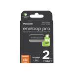 2 x Panasonic Eneloop PRO AAA 930mAh Rechargeable Batteries Ni-MH BK-4HCDE/2BE