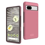 TUDIA DualShield Grip Coque pour Google Pixel 7a Case (2023), [MergeGrip] Qualité Militaire Double Couche Antichoc Mince Antidérapant Housse de Protection Robuste pour téléphone (Rose Fumé)