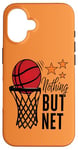 Coque pour iPhone 16 ballon de basketball au panier cadeau marrant pour les fans