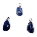 Sodalite Gemstone Pendant Pin Drilled 5 Pc ±2-3 Cm