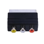 for TV DVD Male Plug Cable Audio Video Accessories SCART Converter Adapter