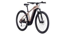 Vtt electrique semi rigide cube reaction hybrid performance 500 shimano alivio 9v 500 wh 27 5   marron metallic 2023