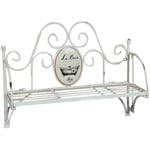 étagère murale en fer forgé finition shabby le Bain L32xH13,91 cm