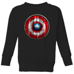 Marvel Captain America Wooden Shield Kids' Sweatshirt - Black - 3-4 ans