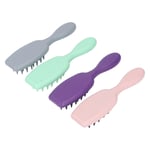 4pcs Hair Scalp Massager Shampoo Brush With Soft Silicone Teeth Itch Relief LSO