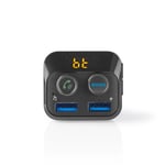Bil FM-sändare | Trådlösa samtal | LED Skärm | Bluetooth® | Bas boost | Svart